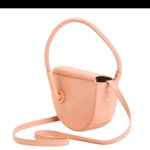 Louise set Cie Purse Mez Genuin Leather Small Top Handle Crossbody Bag Pink NEW